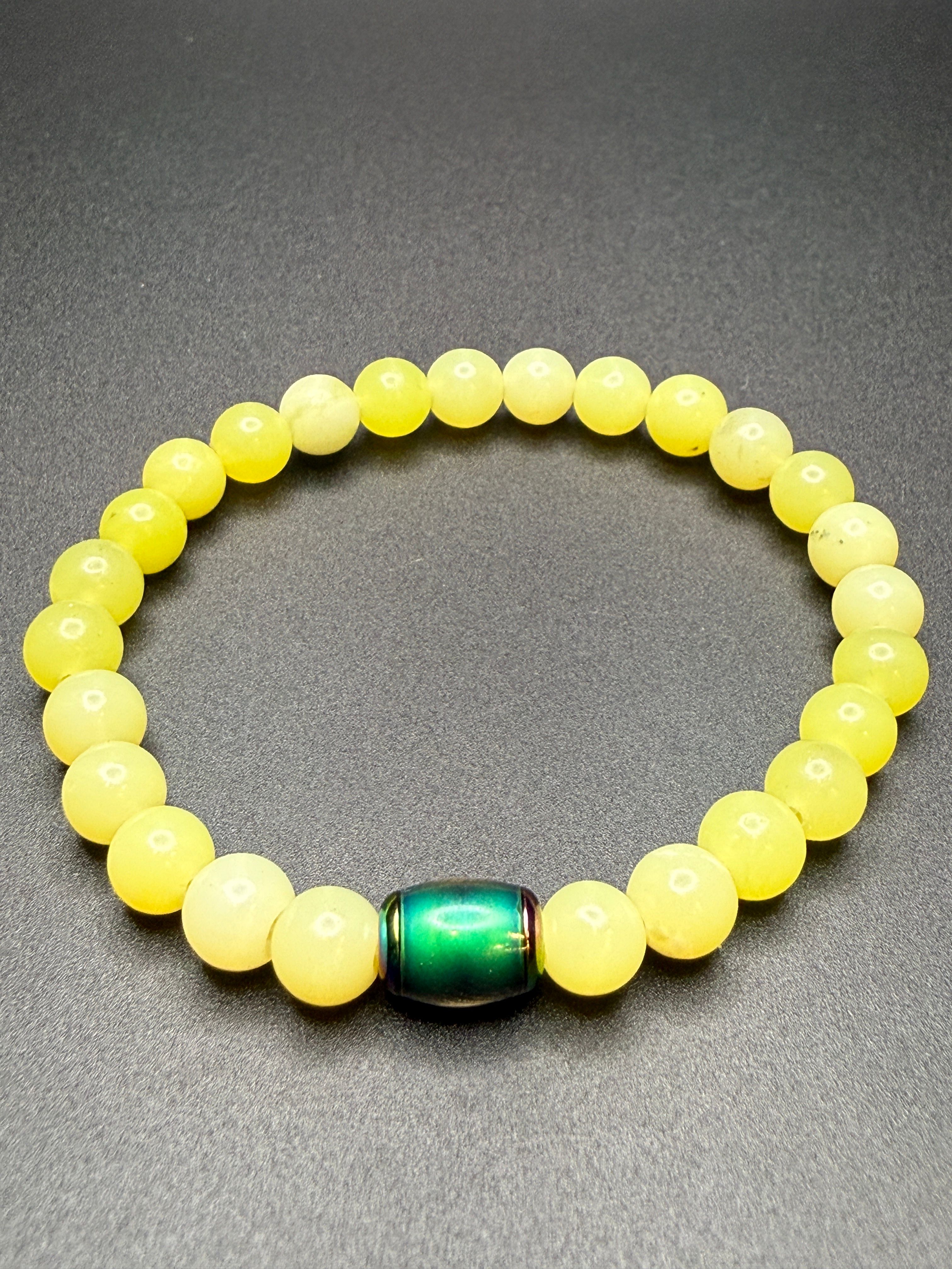 Lemon Jasper Mood Bracelet
