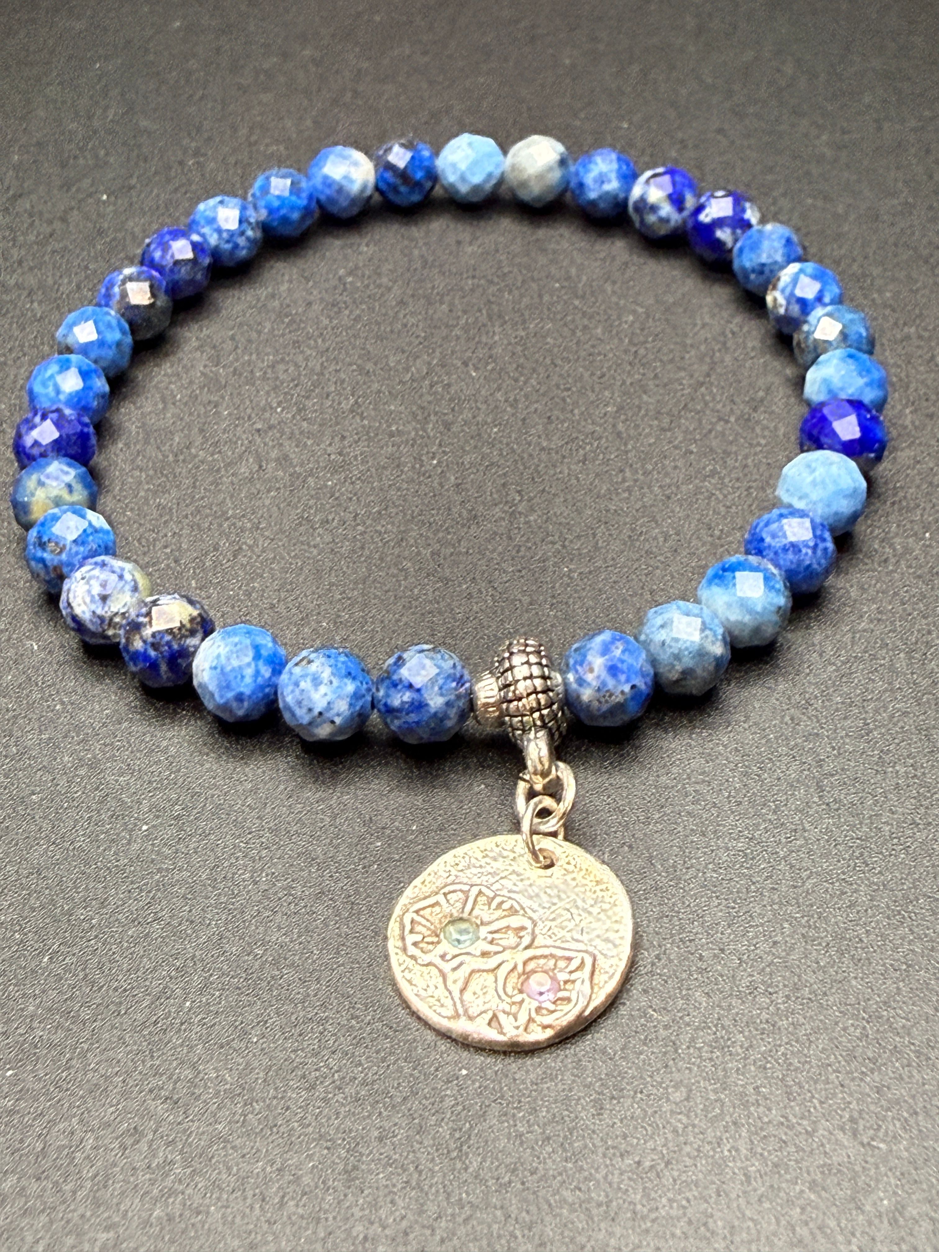 Denim Lapis Balance Bracelet — view 3