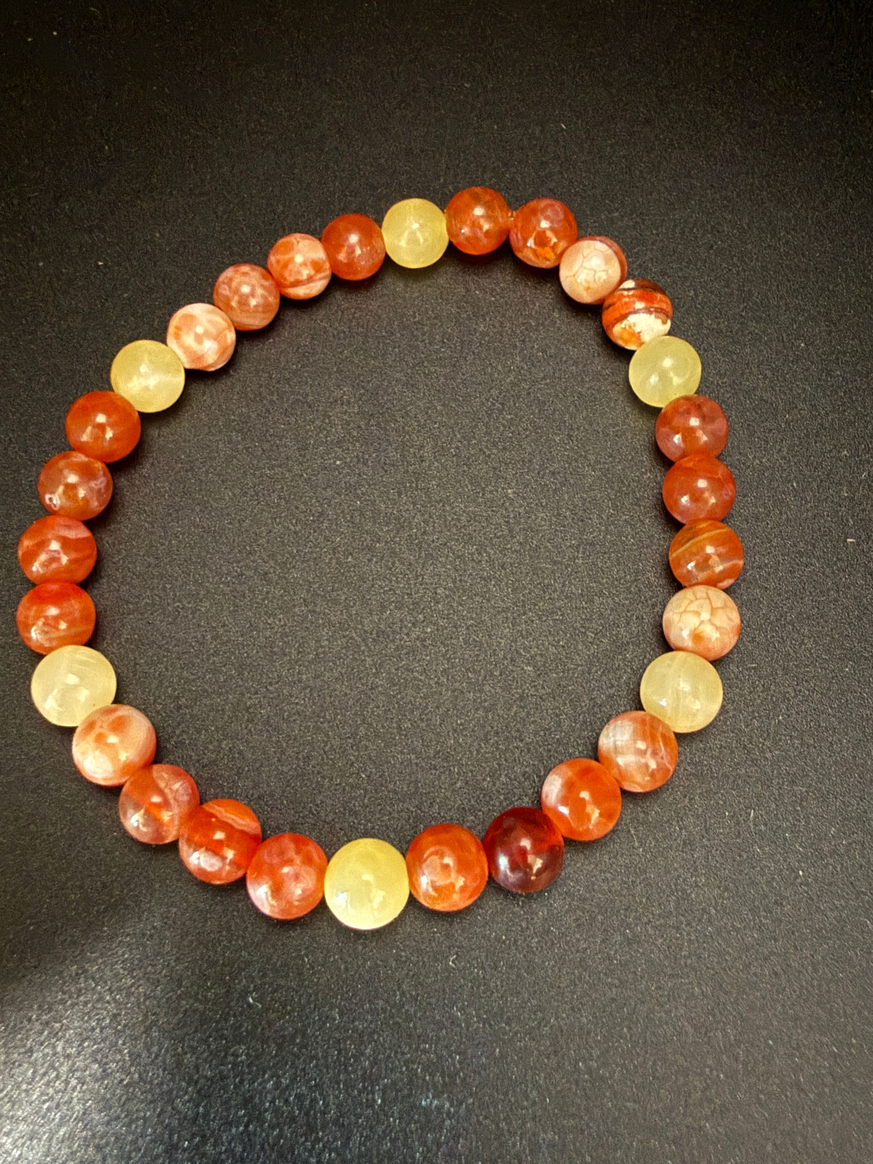 Fire Crackle Agate Harmony Bracelet