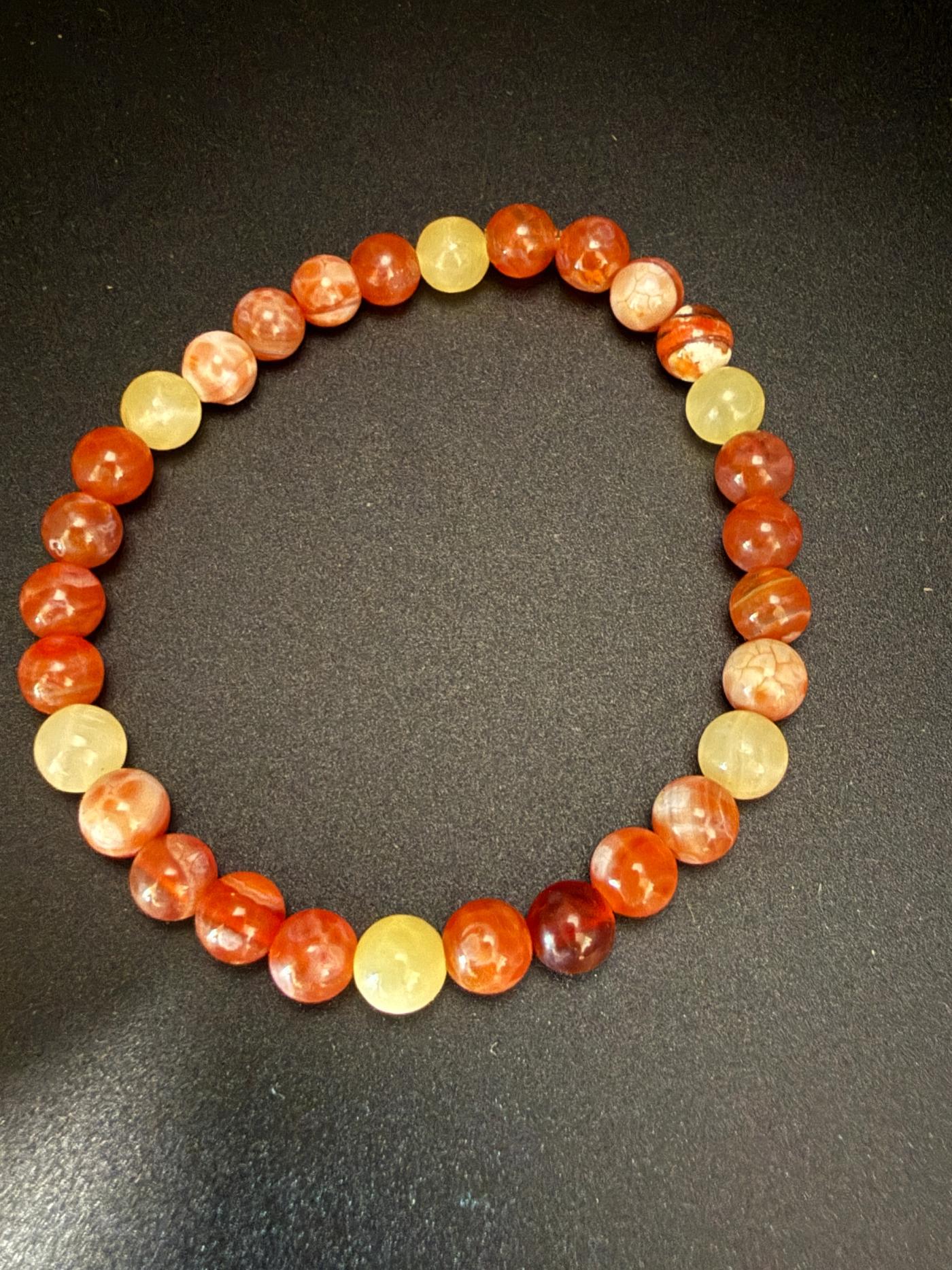 Fire crackle Agate Harmony Bracelet