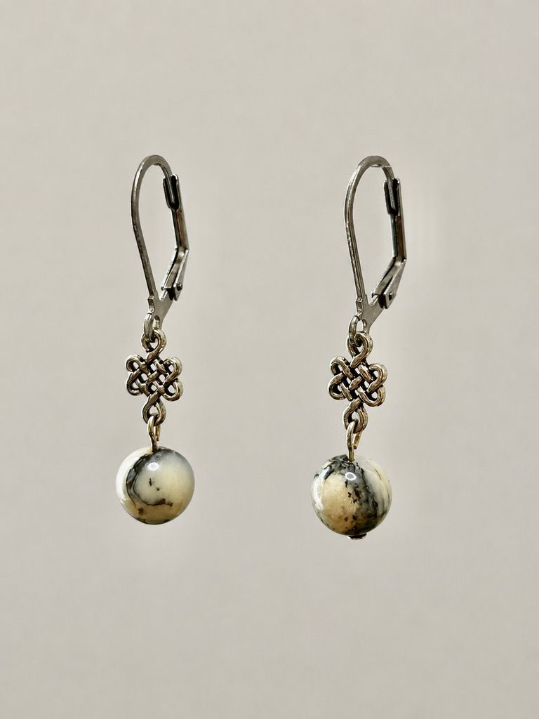 African Opal Earrings-view 3