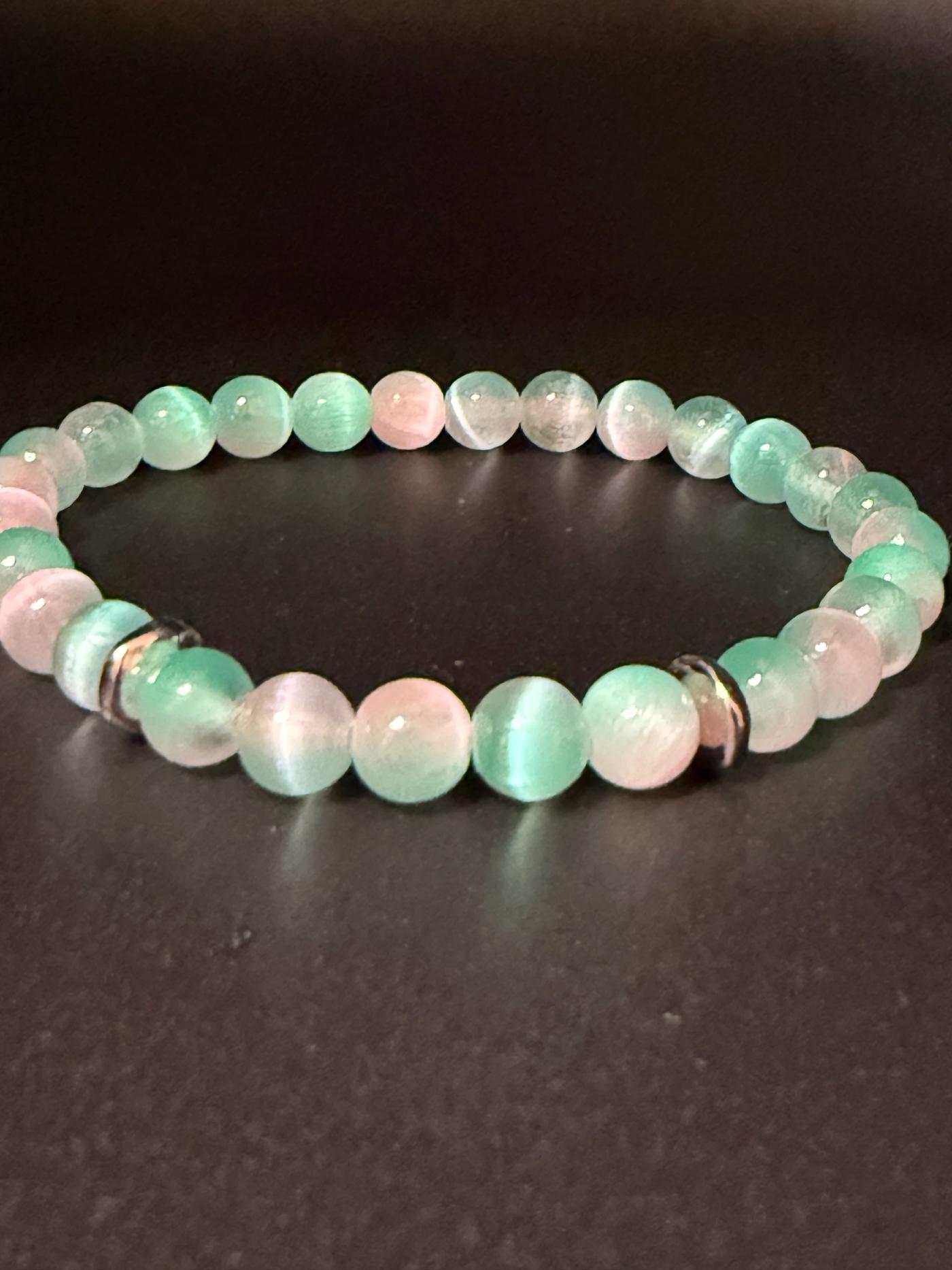 Seafoam Selenite Bracelet 