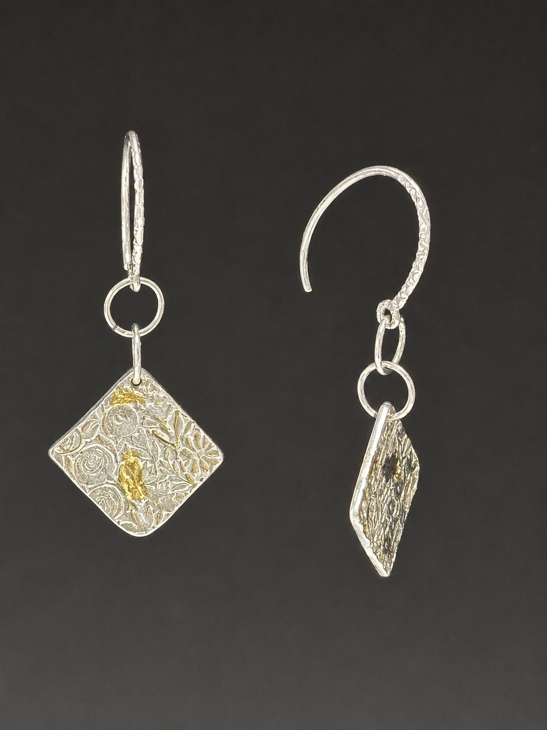 Silver Garden Earrings-view 2