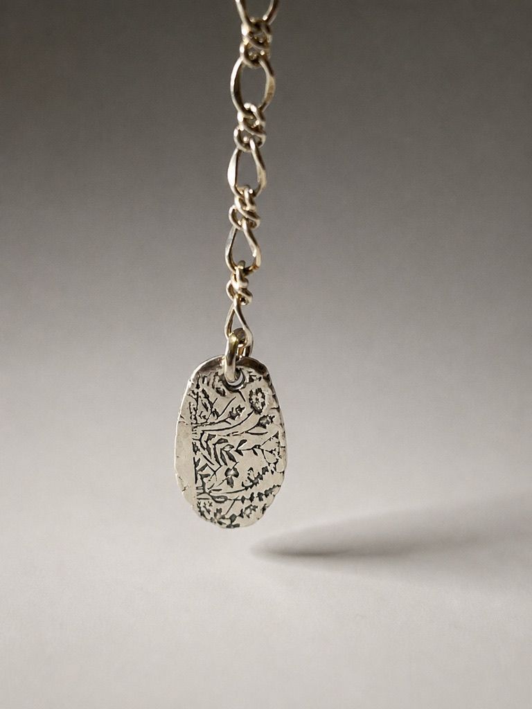 Silver Charm Lariat Necklace