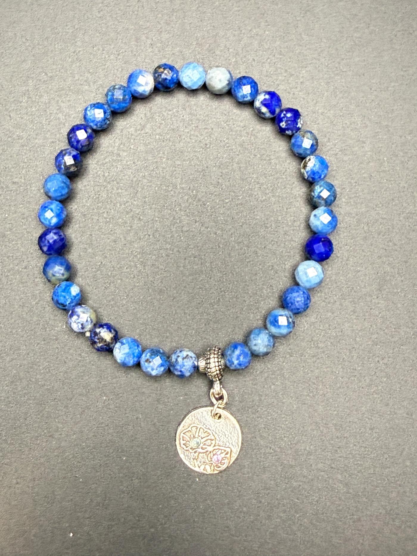Denim Lapis Balance Bracelet