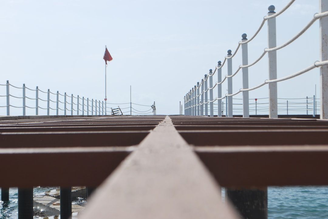 brown and white concrete bridge under white sky during daytime