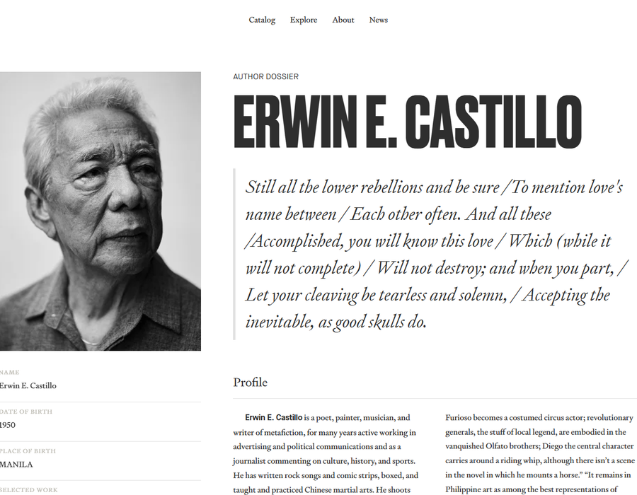 author page screenshot