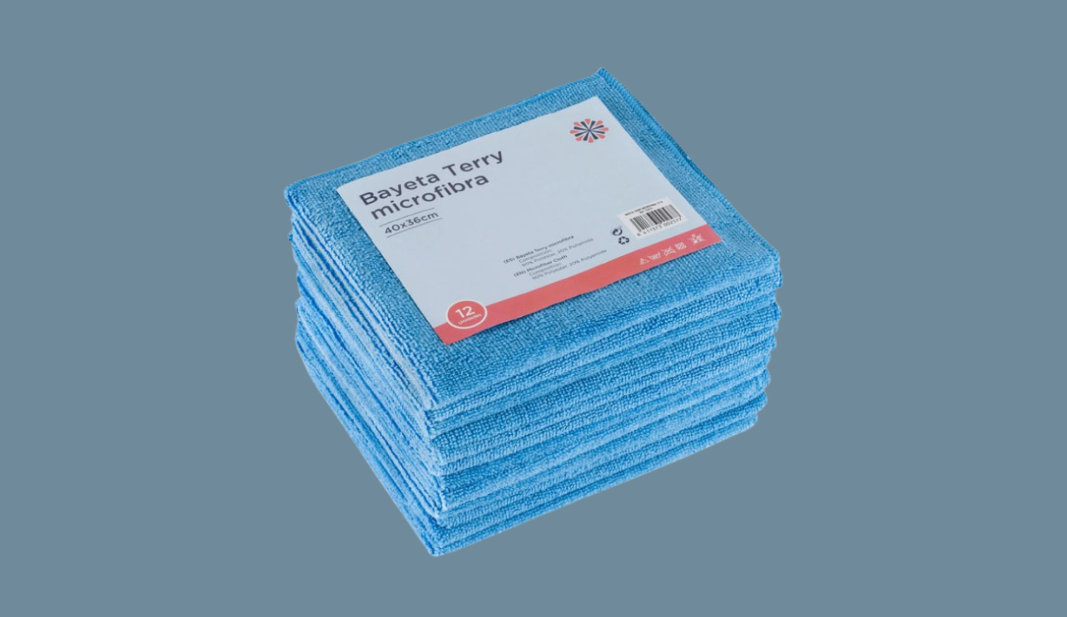 Bayeta terry microfibra azul 36×40 — imagen 2