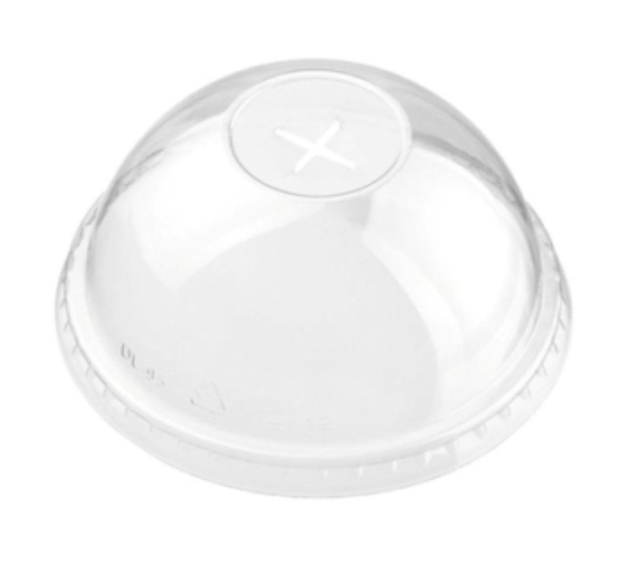TAPA CUPULA CON AGUJERO VASO ZUMO PET - 95 MM (50 UNIDADES)