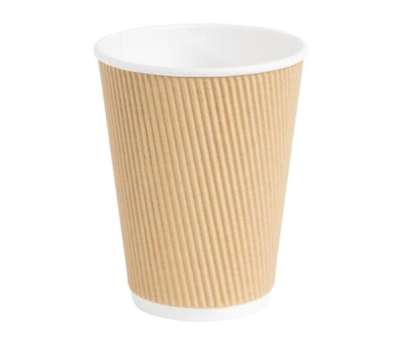 VASO PAPEL CARTÓN DOBLE TRENZADO KRAFT - 8 OZ (25 UNIDADES)