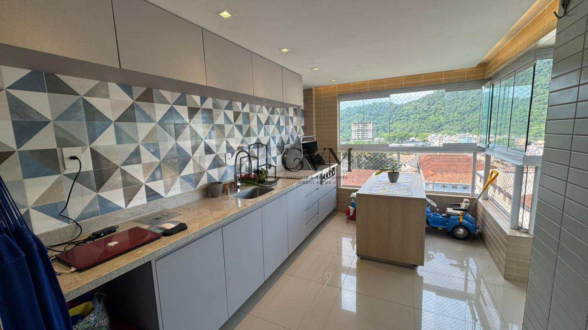 Interior do imóvel Apartamento com 3 quartos, Canto do Forte, Praia Grande