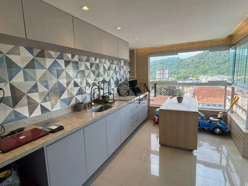 Interior do imóvel Apartamento com 3 quartos, Canto do Forte, Praia Grande