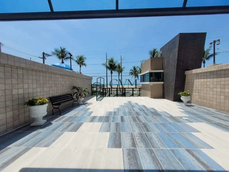 Interior do imóvel Apartamento de 2 quartos sendo uma suíte, na Aviação, Praia Grande, SP.