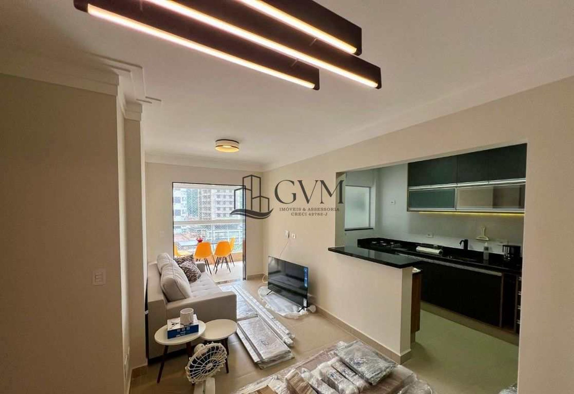 Ambiente do imóvel Apartamento Mobiliado com 2 quartos à venda no Canto do Forte em Praia Grande