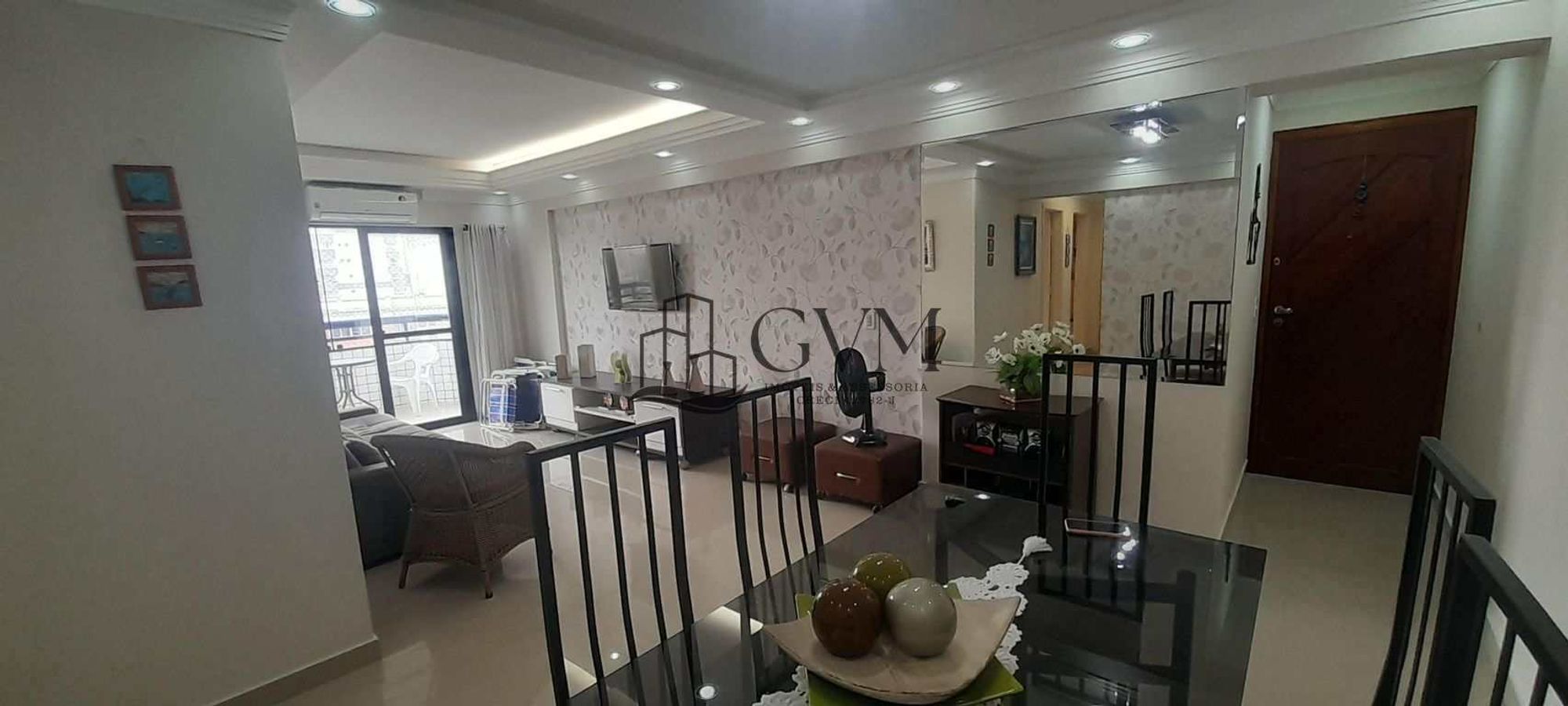 Interior do imóvel Apartamento frente mar com 3 quartos á venda na Guilhermina em Praia Grande