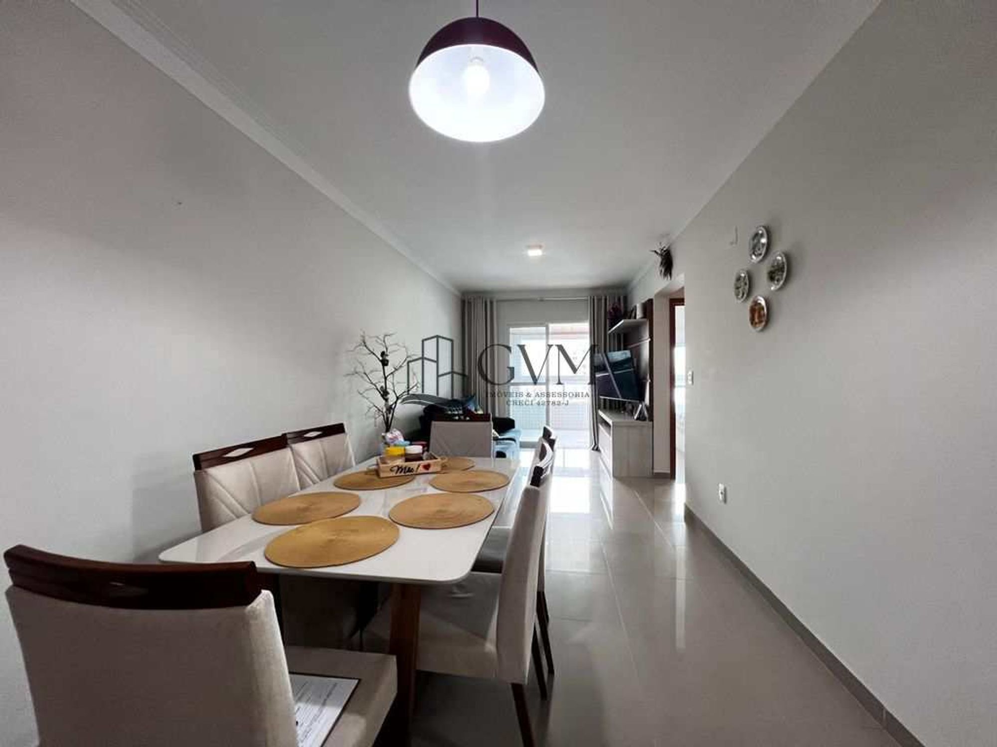 Ambiente do imóvel Apartamento mobiliado na Aviação em Praia Grande/SP.