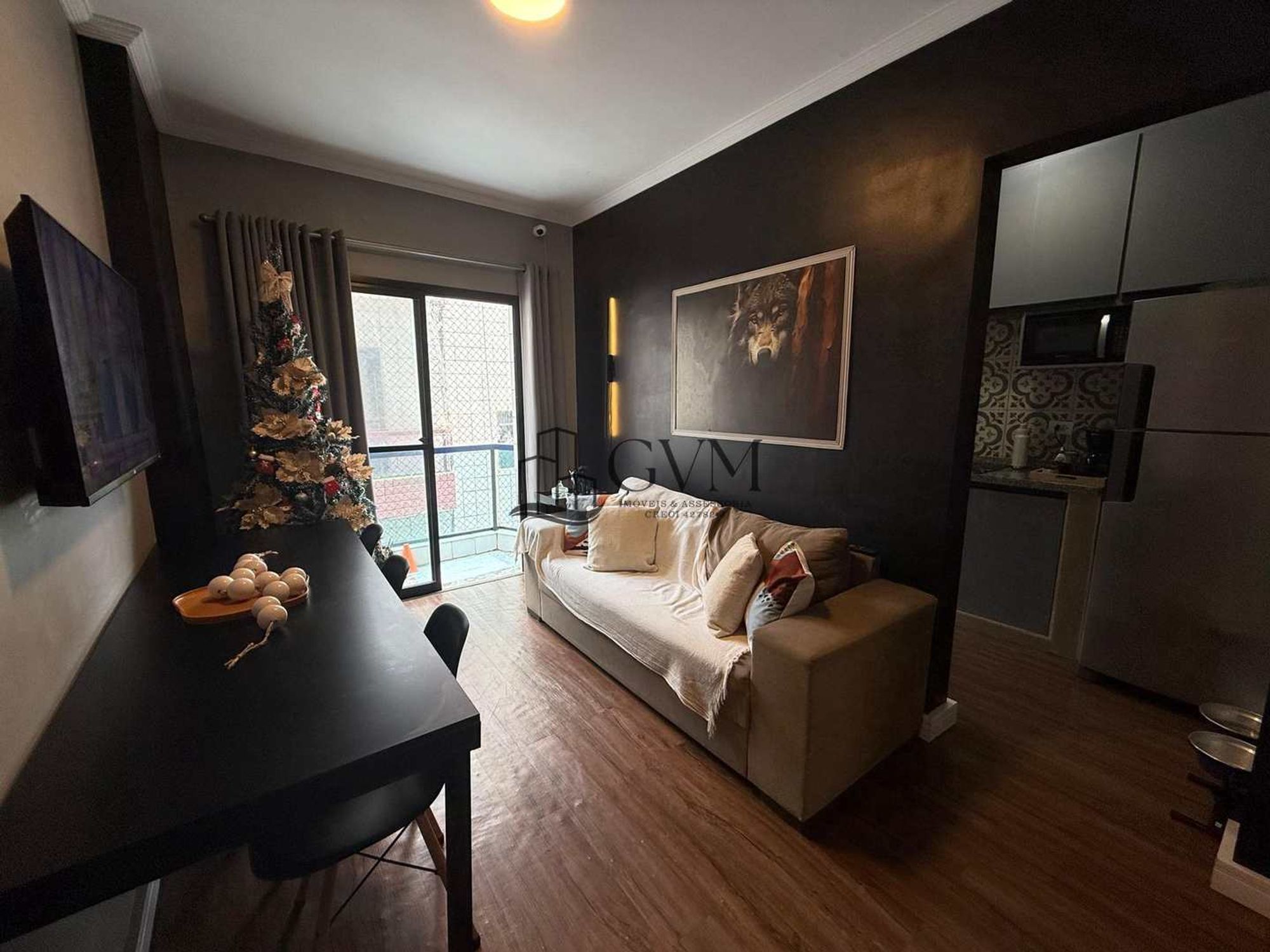 Interior do imóvel Apartamento com 1 quarto, Ocian, Praia Grande