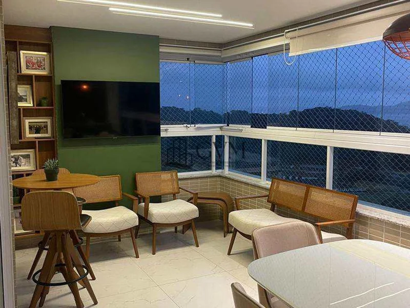 Interior do imóvel Apartamento com 3 quartos, Canto do Forte, Praia Grande