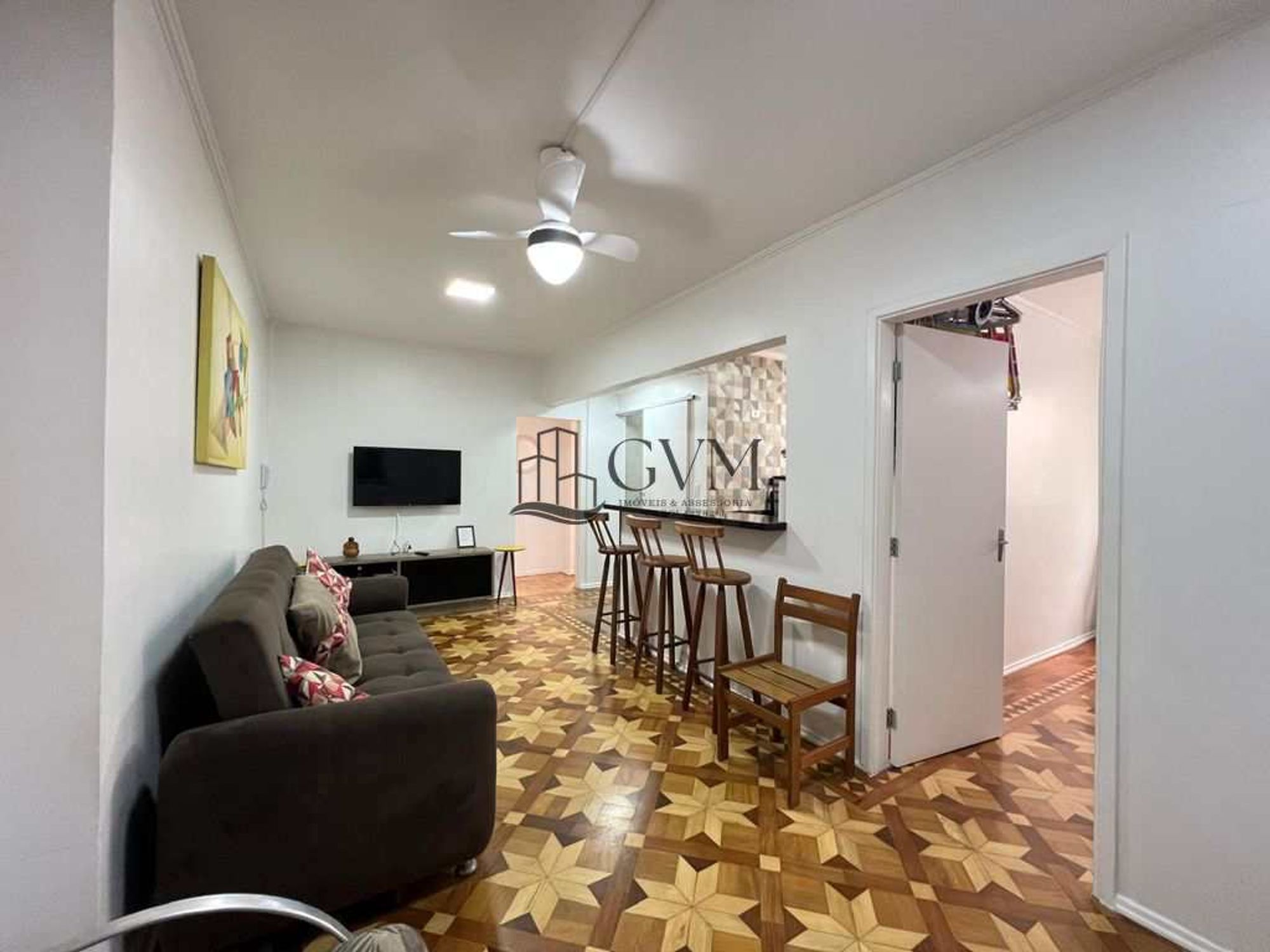 Interior do imóvel Apartamento com 3 quartos, Canto do Forte, Praia Grande