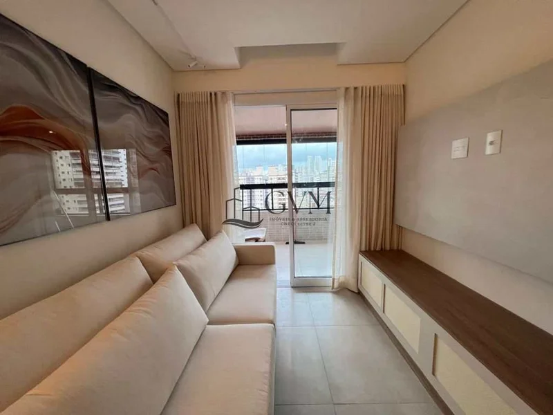 Interior do imóvel Apartamento mobiliado com 2 quartos á venda na Guilhermina em Praia Grande