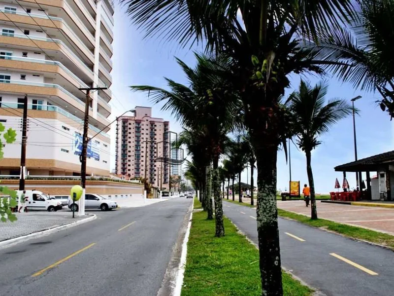 Interior do imóvel Apartamento com 3 quartos sendo suítes - Caiçara - Praia Grande/SP