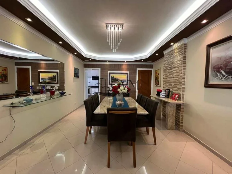 Interior do imóvel Apartamento com 3 quartos, Guilhermina, Praia Grande