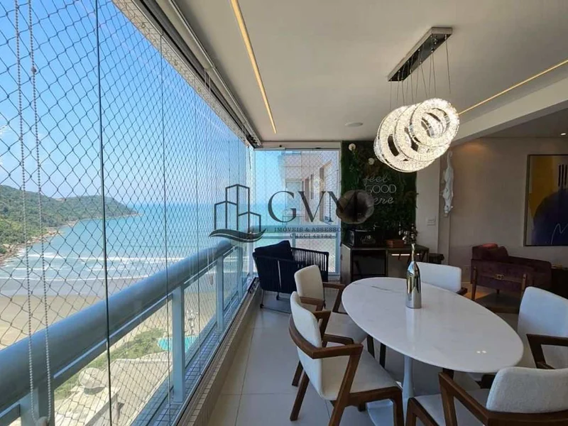 Interior do imóvel Apartamento com 3 quartos sendo suítes, Canto do Forte - Praia Grande/SP