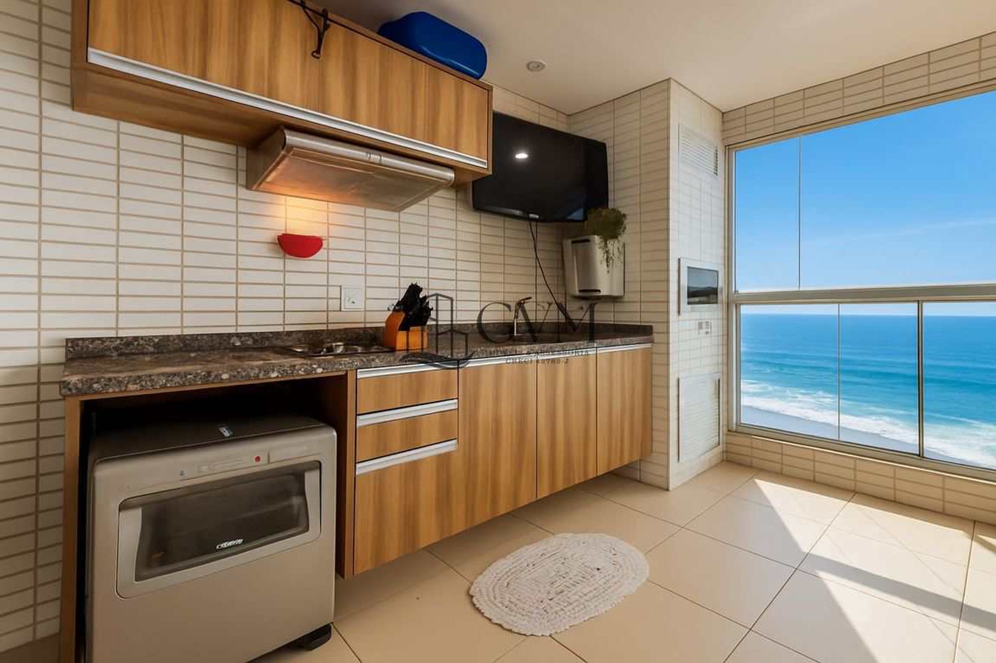 Interior do imóvel Apartamento com 3 quartos, Boqueirão, Praia Grande