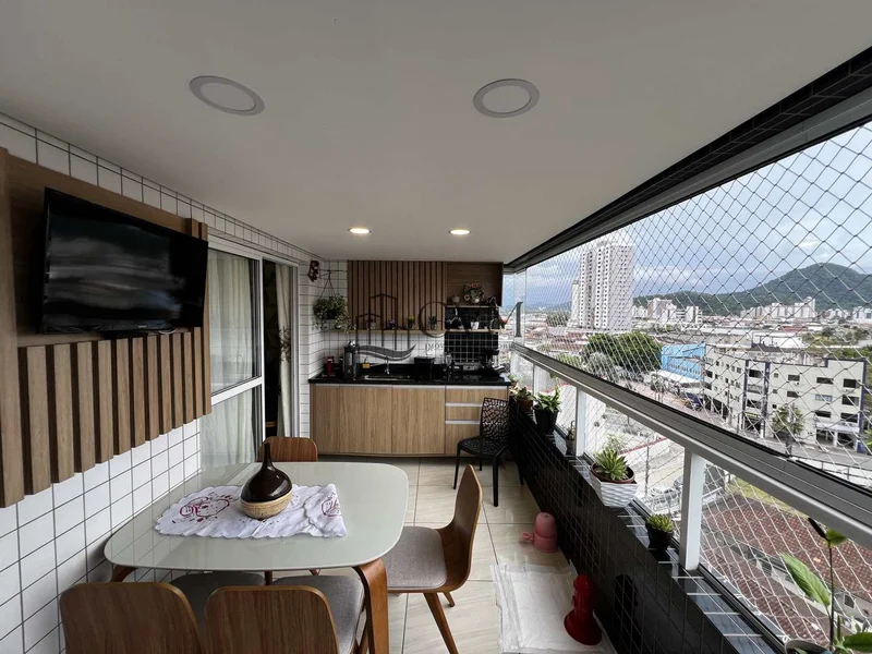 Interior do imóvel Apartamento com 2 quartos, Guilhermina, Praia Grande