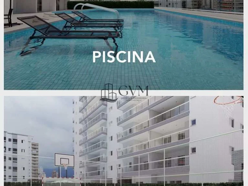 Interior do imóvel Apartamento com 2 quartos, Aviação, Praia Grande