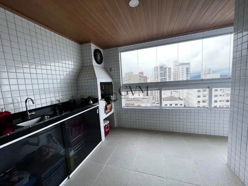 Interior do imóvel Apartamento mobiliado na Aviação em Praia Grande/SP.