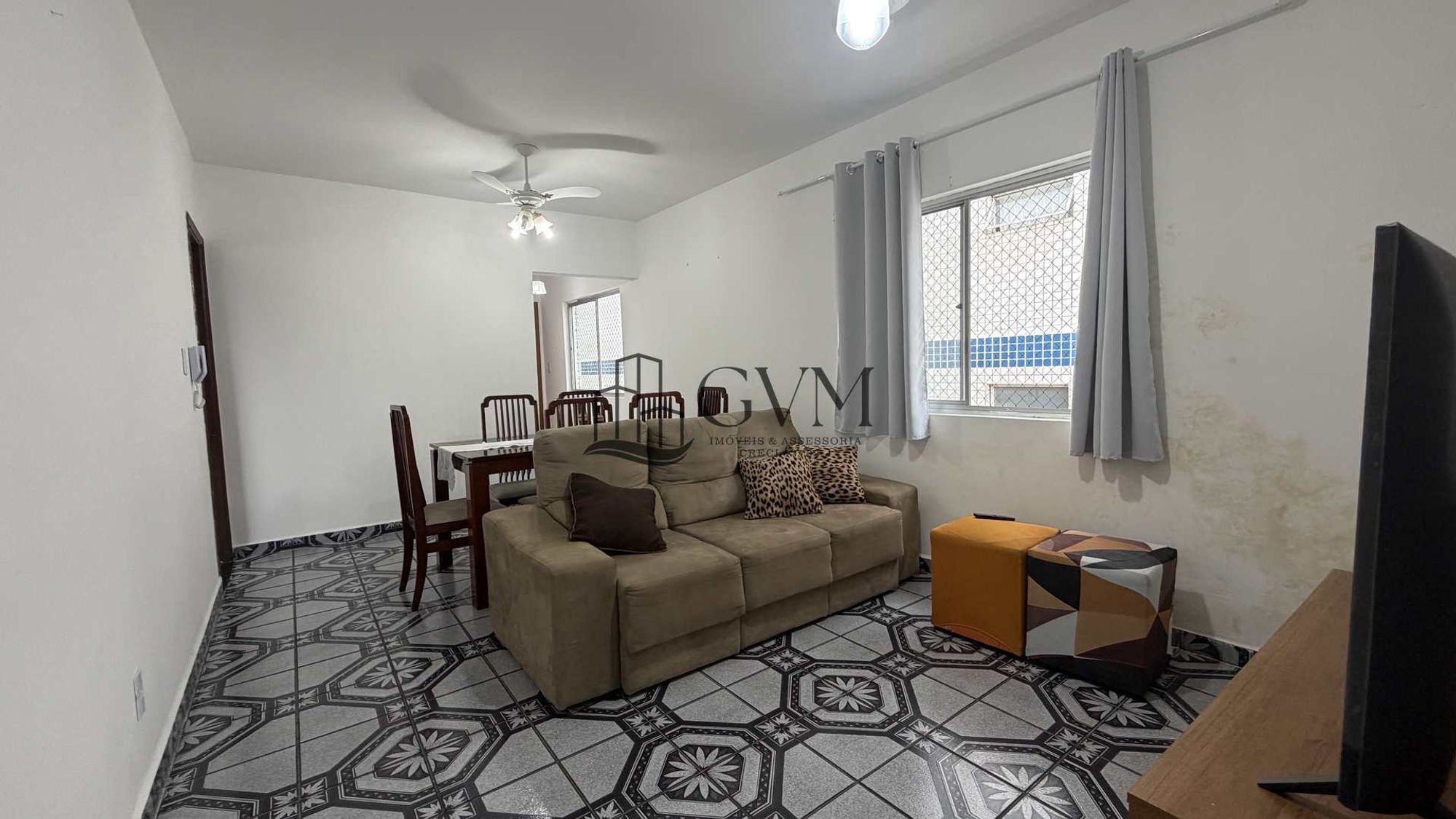 Interior do imóvel Apartamento com 2 quartos, Boqueirão, Praia Grande