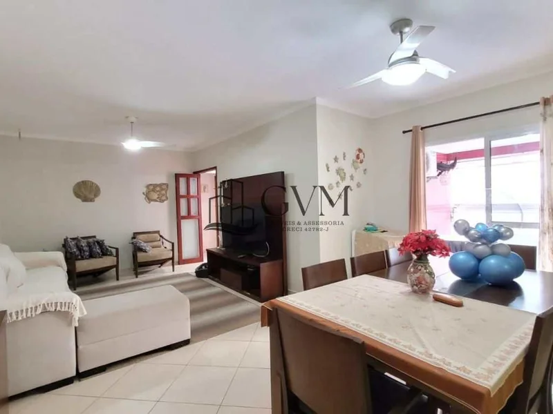 Interior do imóvel Apartamento com 3 quartos sendo uma suíte - Canto do Forte - Praia Grande/SP