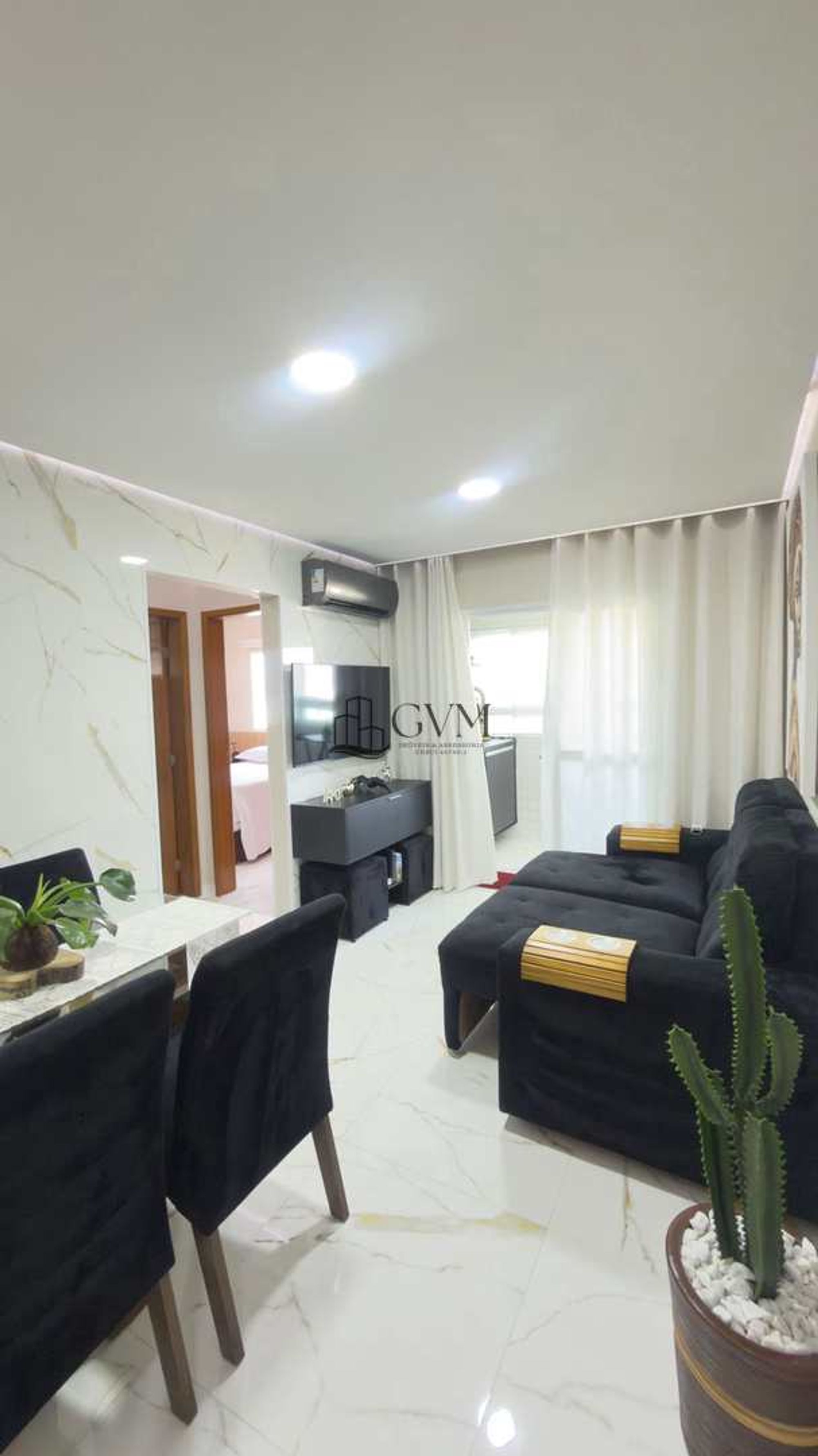 Interior do imóvel Apartamento com 1 quarto, Guilhermina, Praia Grande