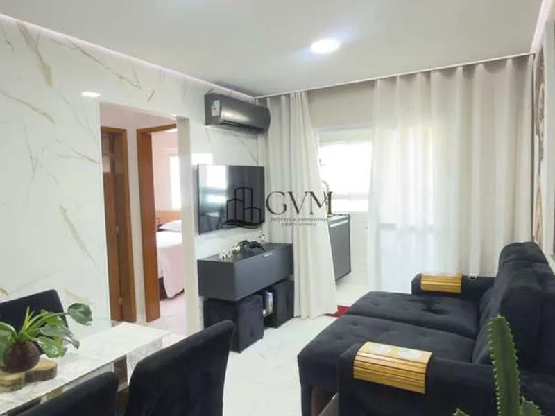 Interior do imóvel Apartamento com 1 quarto, Guilhermina, Praia Grande