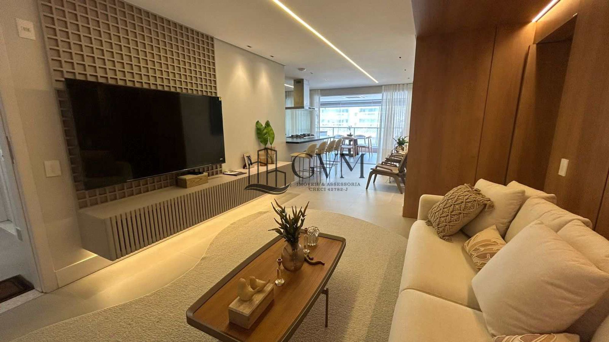 Interior do imóvel Apartamento com 3 quartos, Canto do Forte, Praia Grande