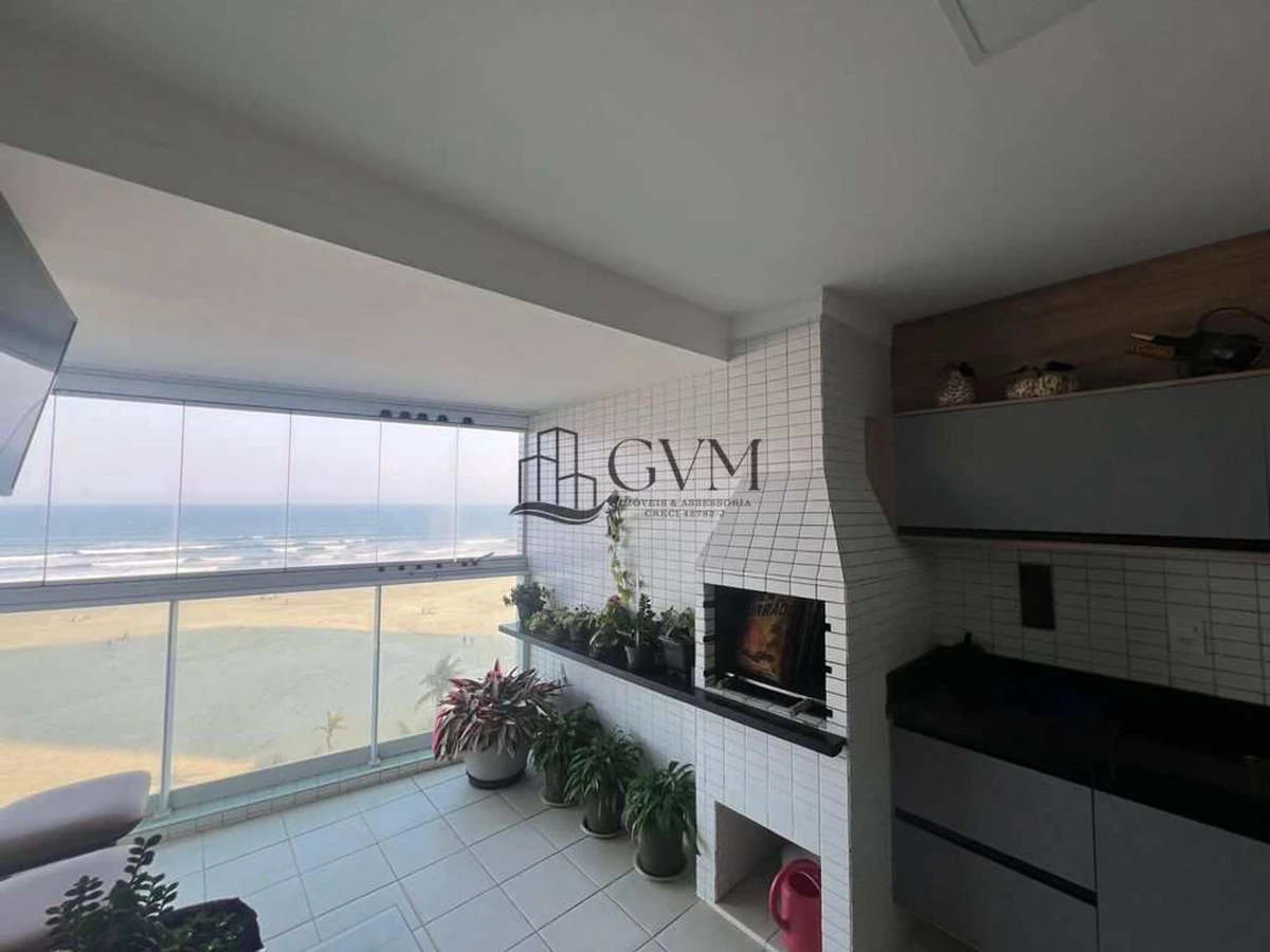 Foto principal do imóvel Apartamento frente ao mar com 3 quartos á venda na Aviação em Praia Grande em Aviação