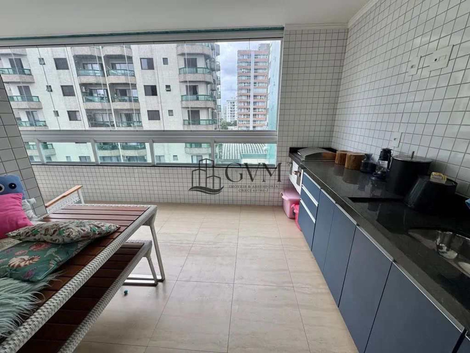 Interior do imóvel Apartamento com 3 quartos, Canto do Forte, Praia Grande