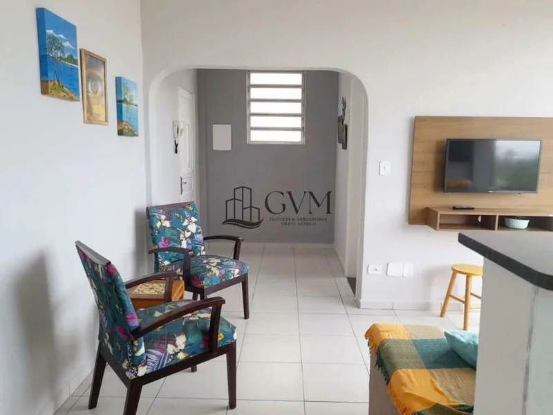 Interior do imóvel Apartamento no Canto do Forte em Praia Grande, SP.