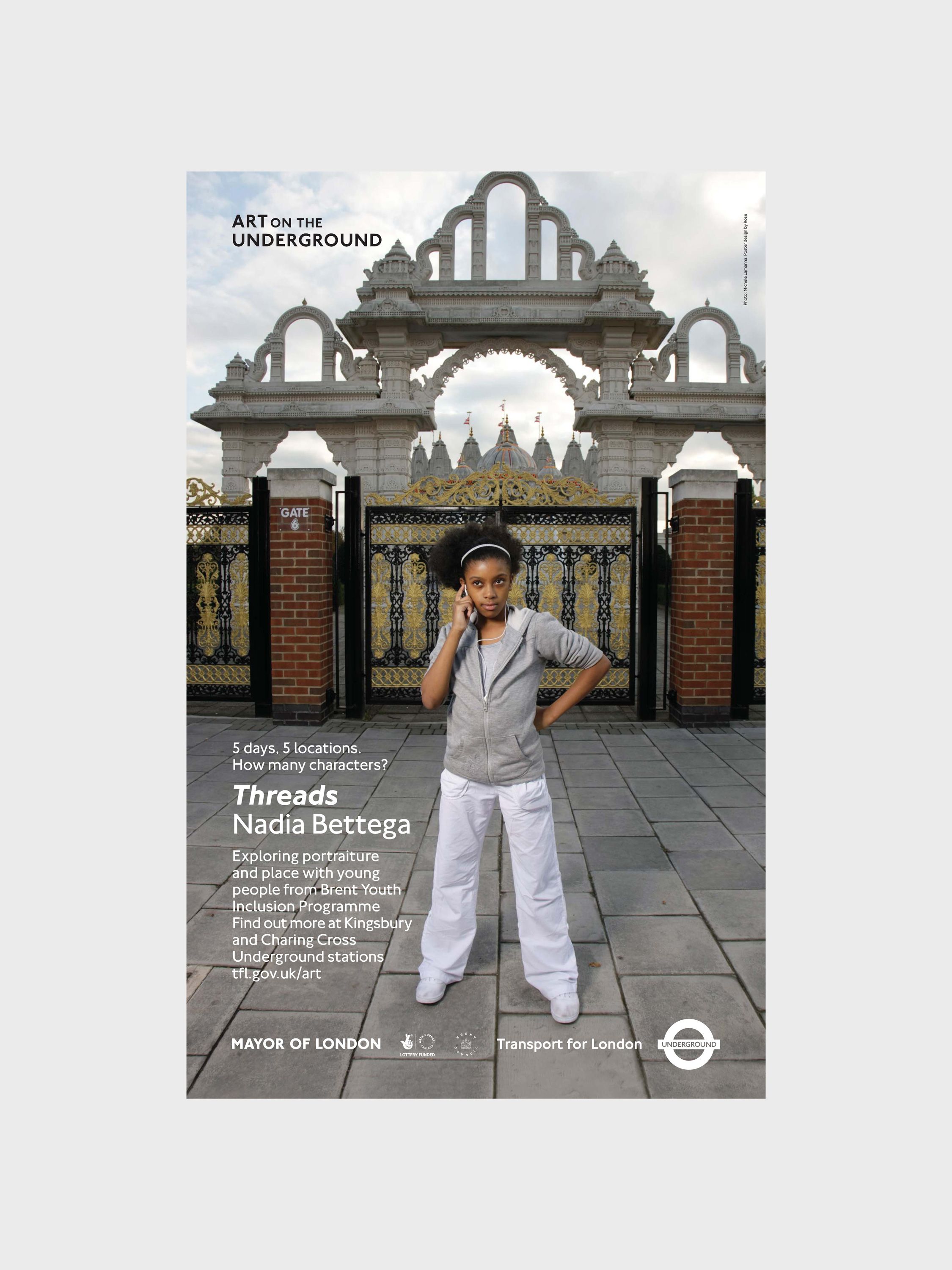 Art on the Underground Jubilee Line Series | Rose Design