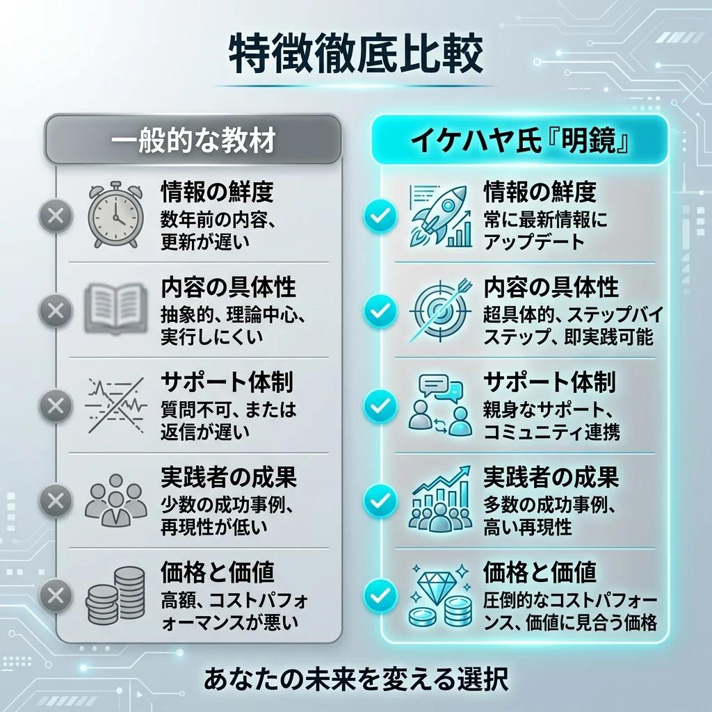 明鏡 vs 一般的な教材の比較図解