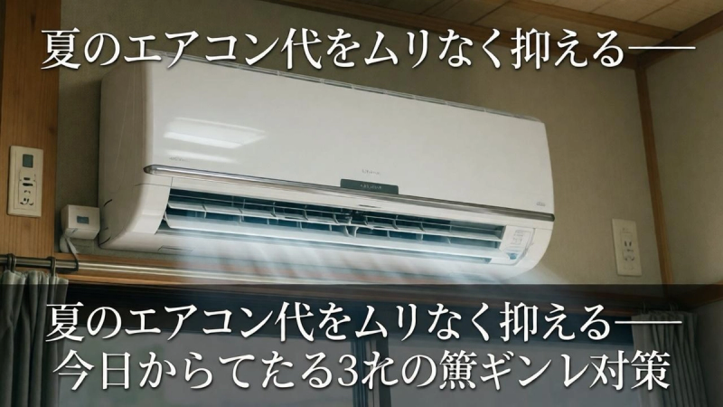 夏のエアコン代をムリなく抑える――今日からできる3つのシンプル対策