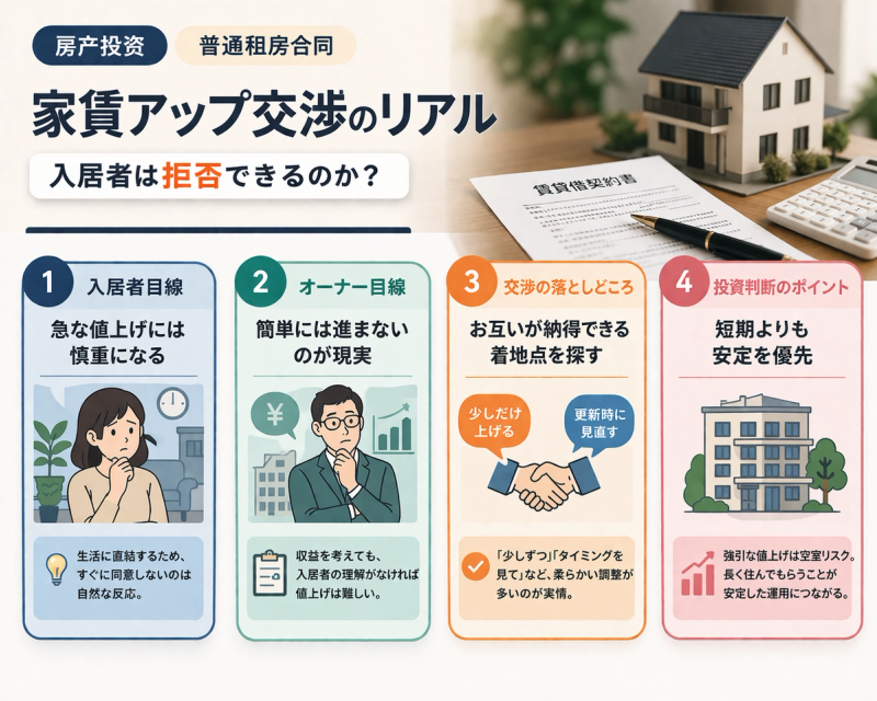 家賃アップ交渉のリアル:入居者は拒否できるのか?