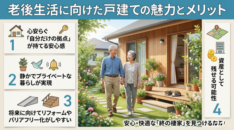 老後生活に向けた戸建ての魅力とメリット