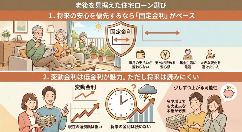 老後を見据えた住宅ローン選び