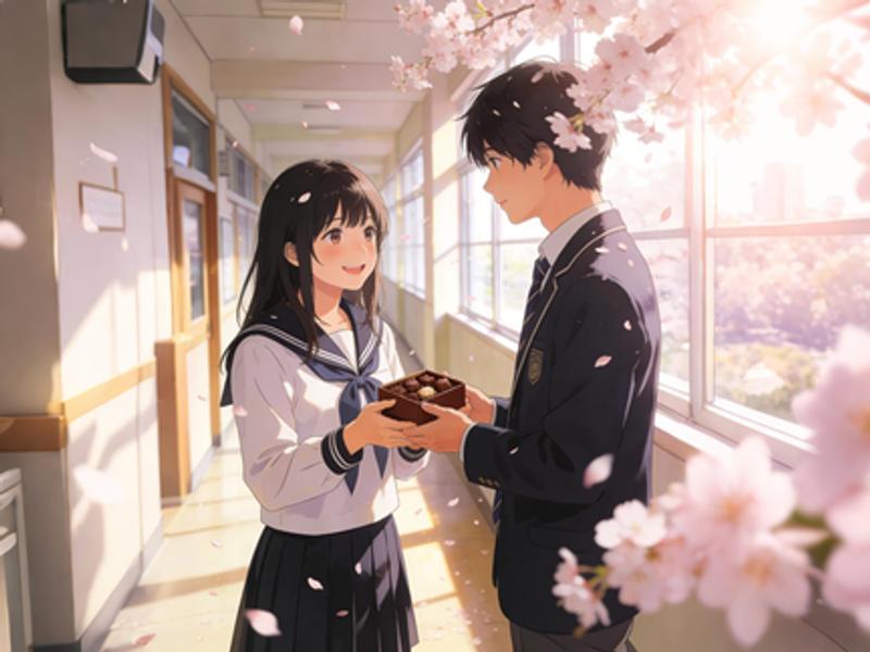 チョコレートの中の日本のバレンタインデー