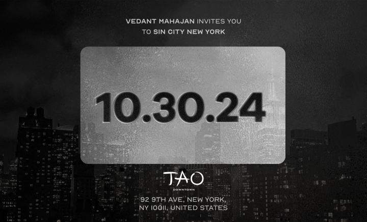 MVM NYC SinCity Invite — MVM NYC SinCity Invite - Vedant
