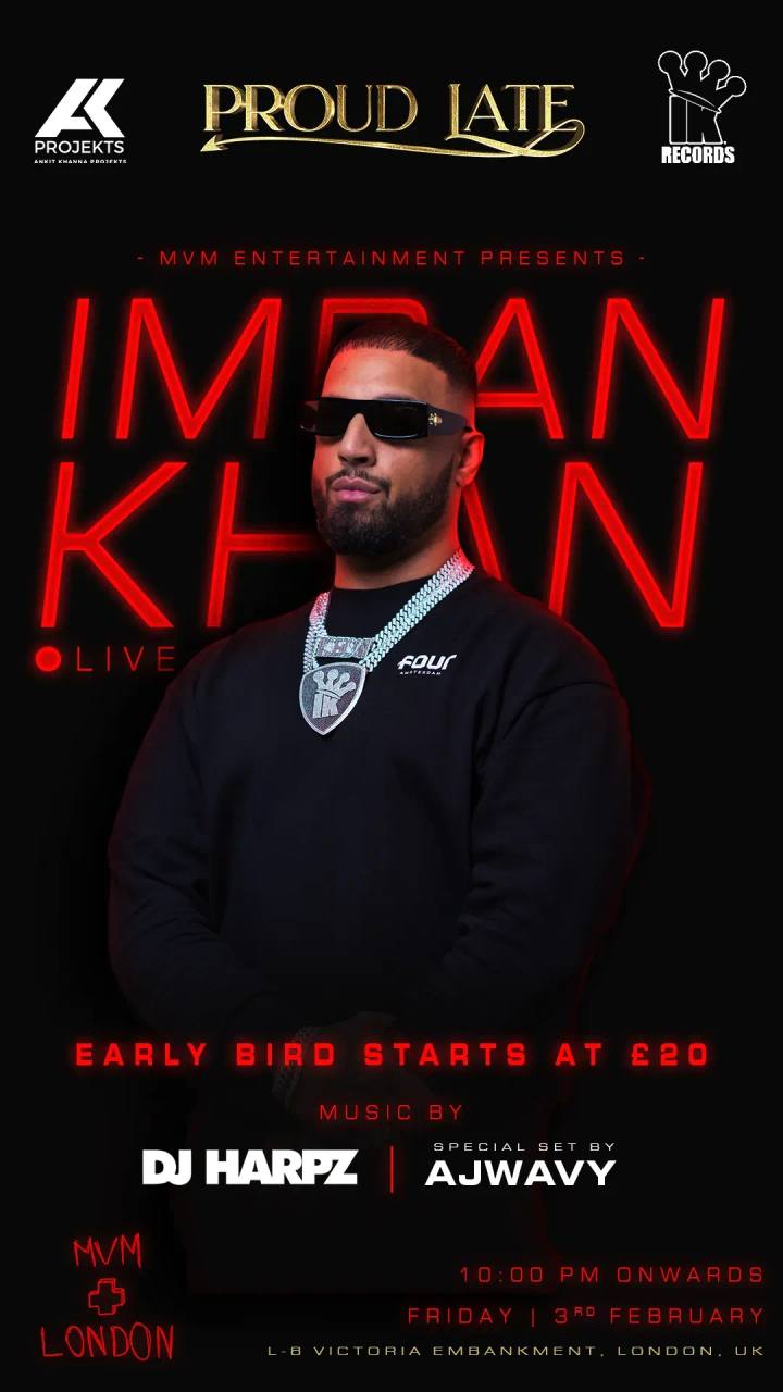 Imran Khan Live — Imran Khan Live - MVM Entertainment V6-Early Bird Color DJ-Wavy
