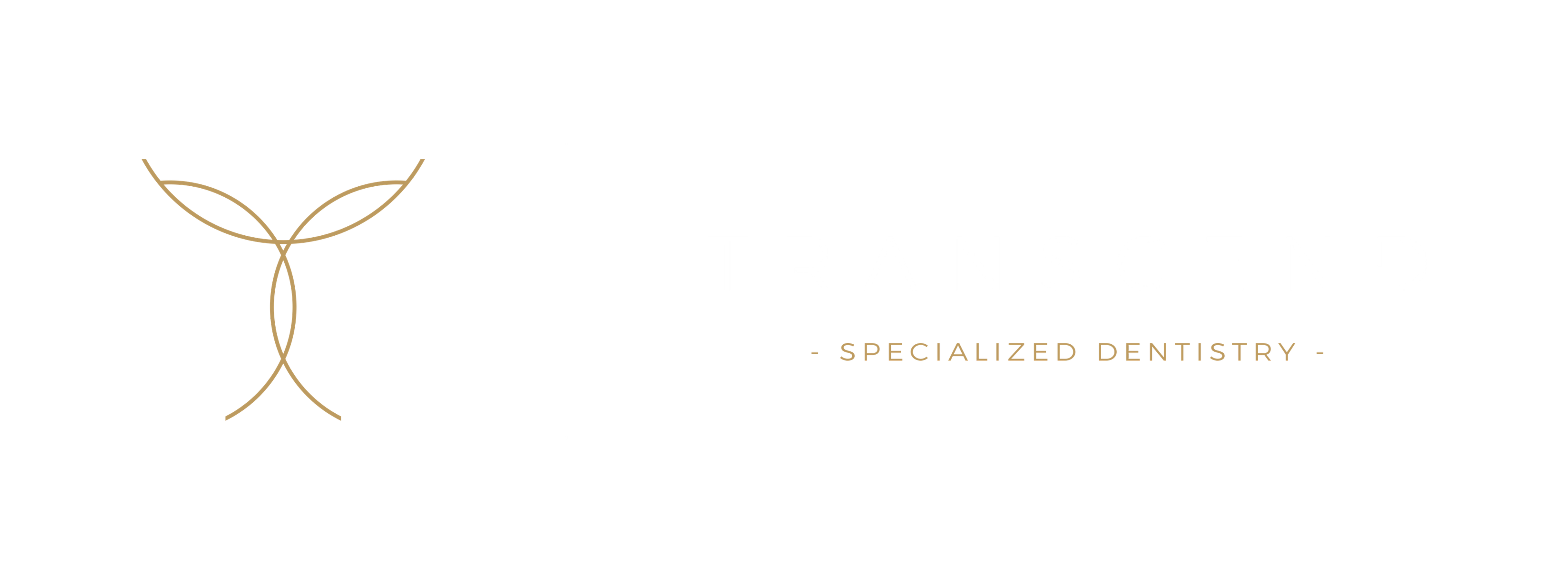 Transcend Specialized Dentistry logo with wordmark, horizontally oriented in light colors.