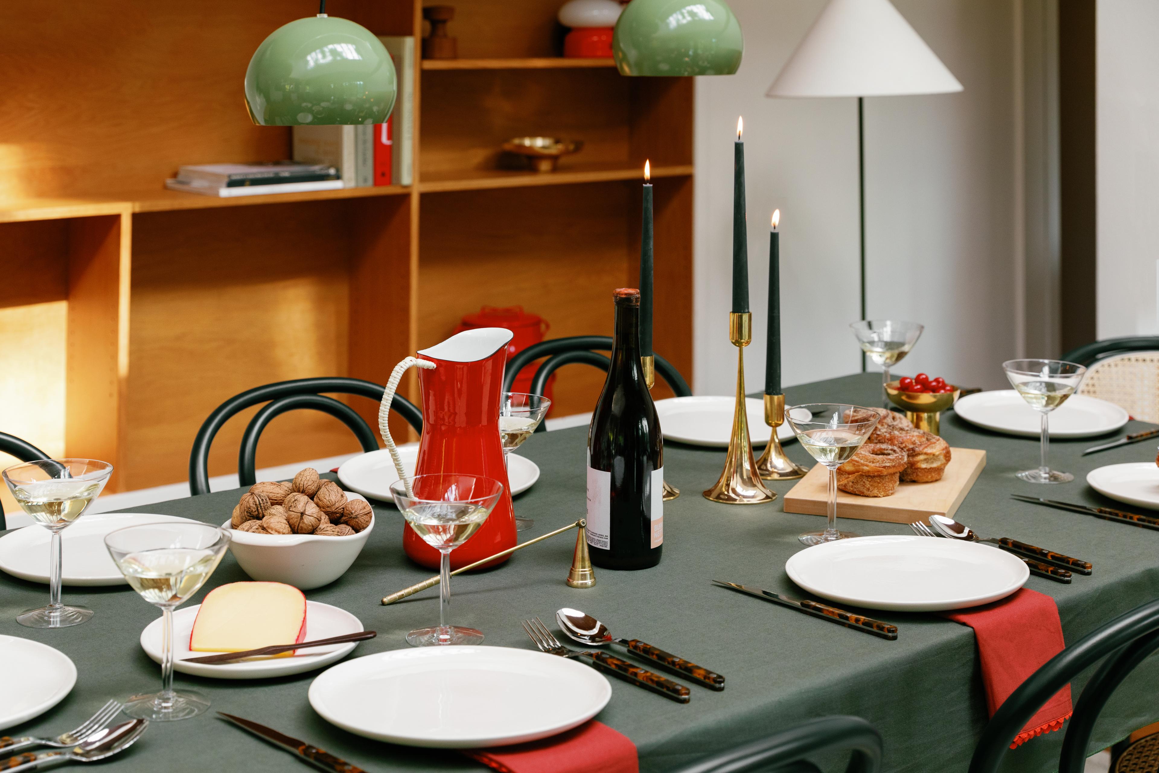 Colorful dining table. 